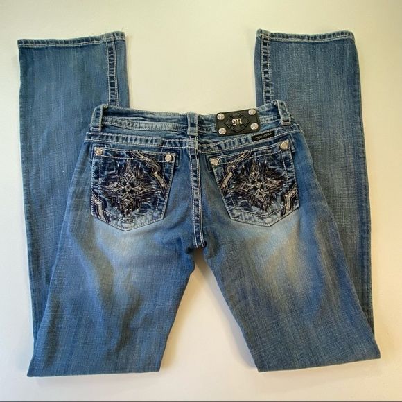 Miss Me Western Jeans JP5649B Boot Embroidered 27 - Picture 3 of 16